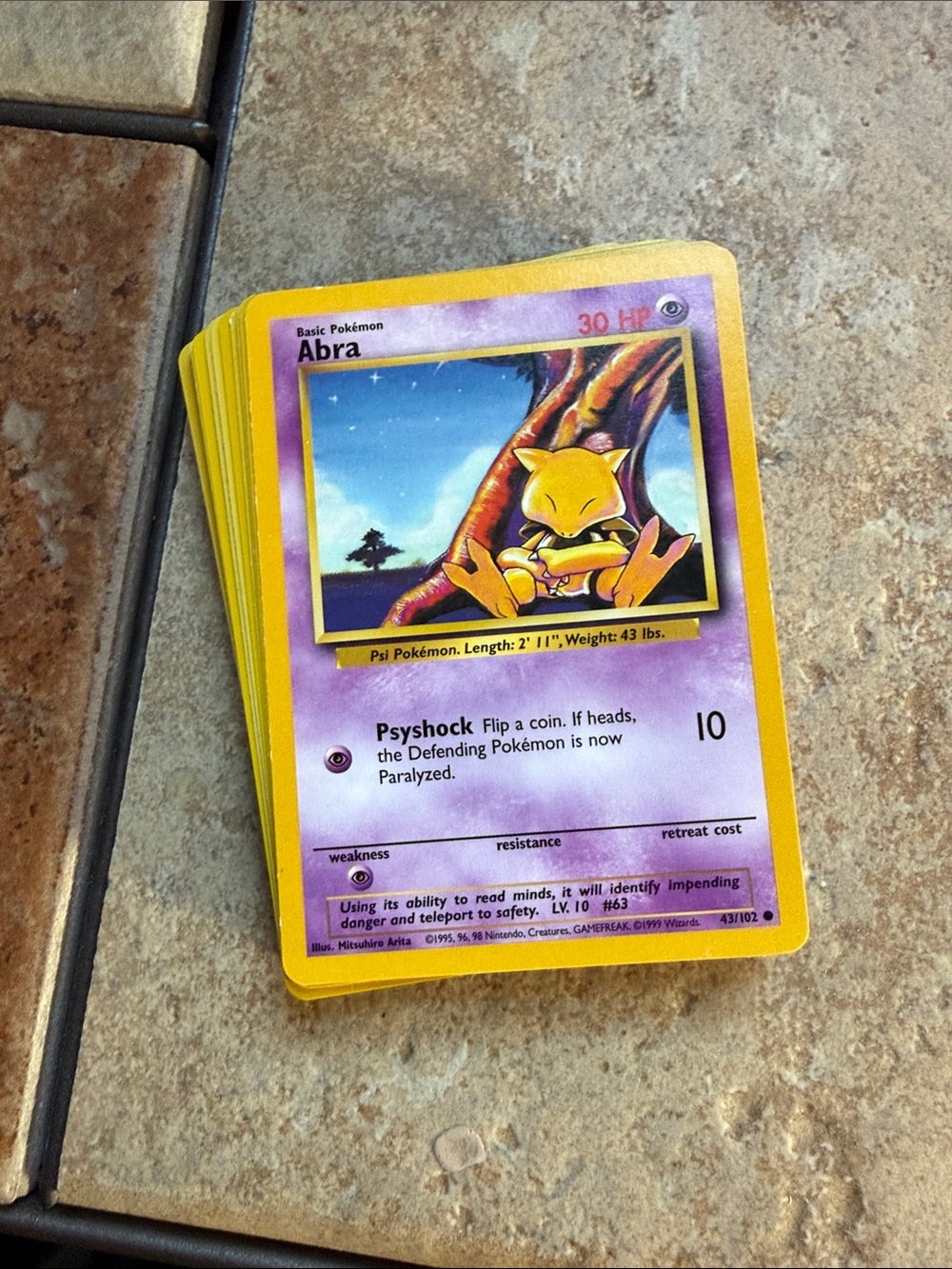 Vintage Pokémon cards stack of 30